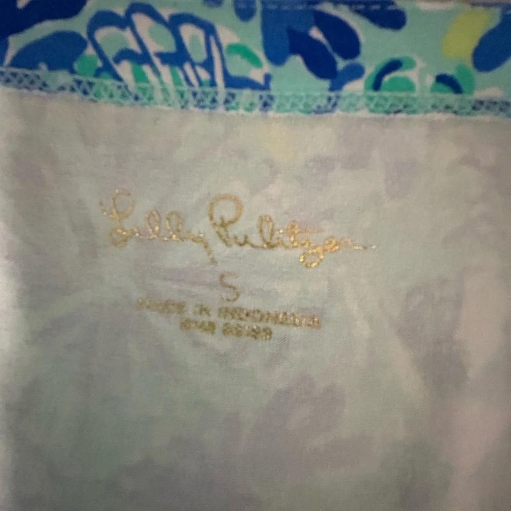 Lilly Pulitzer Blue and Green Floral Top - Picture 7 of 7